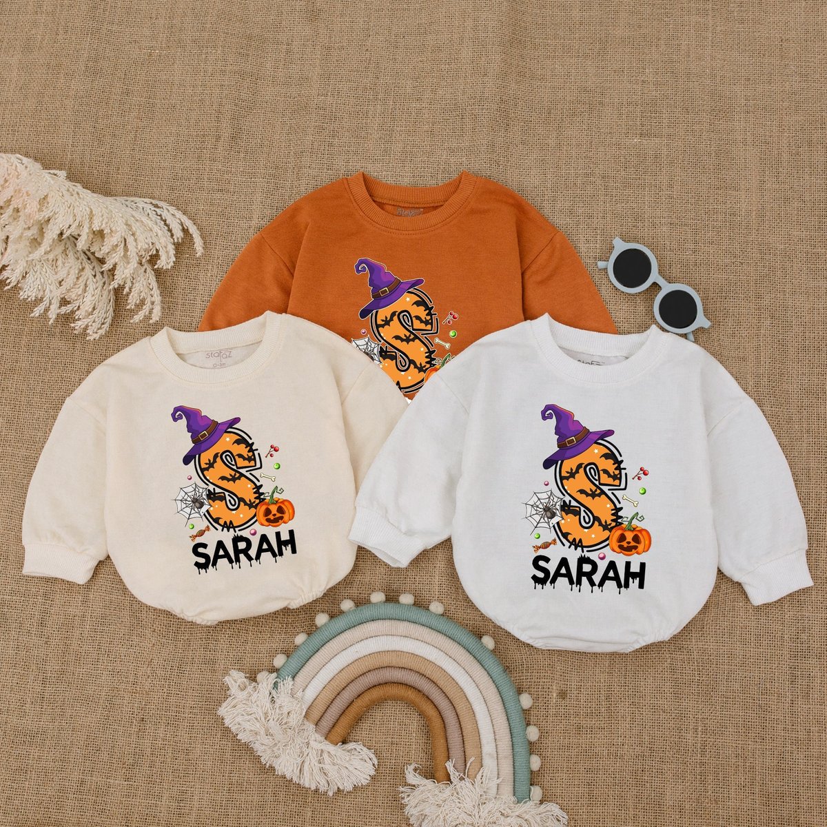 Customized Halloween Bodysuit First Halloween Outfit Bubble Romper Halloween For Boy Boy ClothesBaby 173