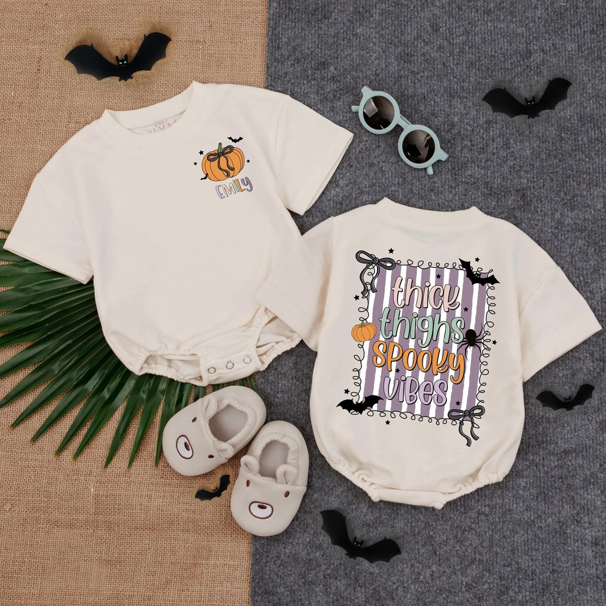 Customized My First Halloween T shirt Bubble Romper Toddler Halloween Clothes Spooky Season Baby App 432