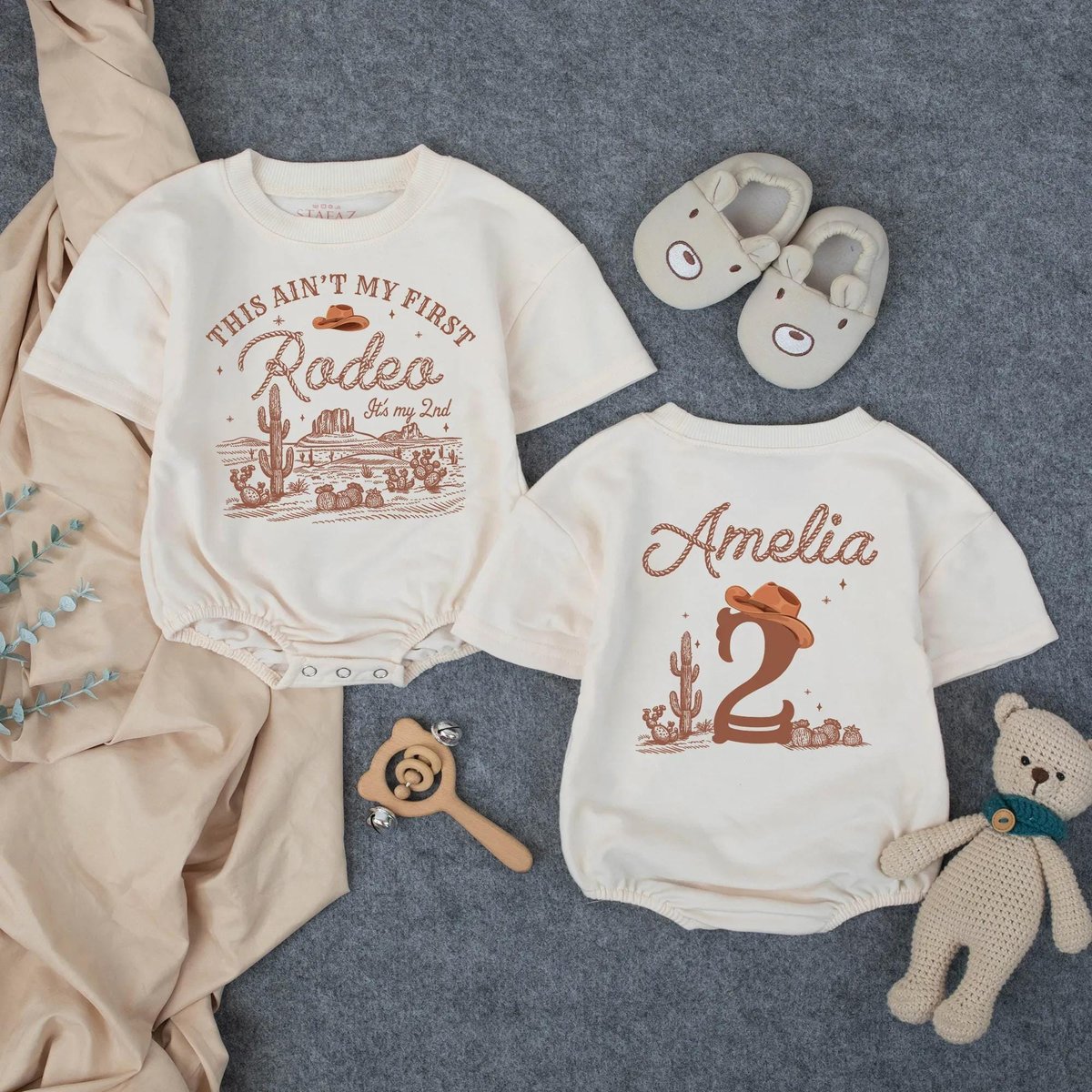 Customzied This Aint My First Rodeo Its My Second Toddler Rodeo Birthday Kids Shirt 2 Years Old Shir 437