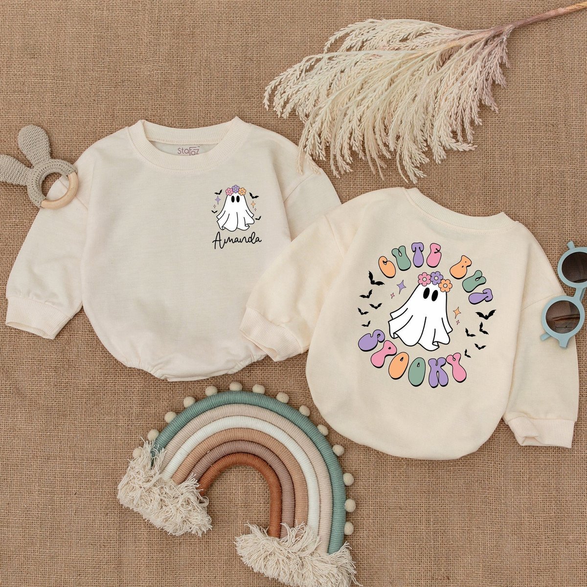 Cute But Spooky Halloween Romper My First Halloween Outfit Bubble Romper Baby Shower Gift Pumpkin Bo 175