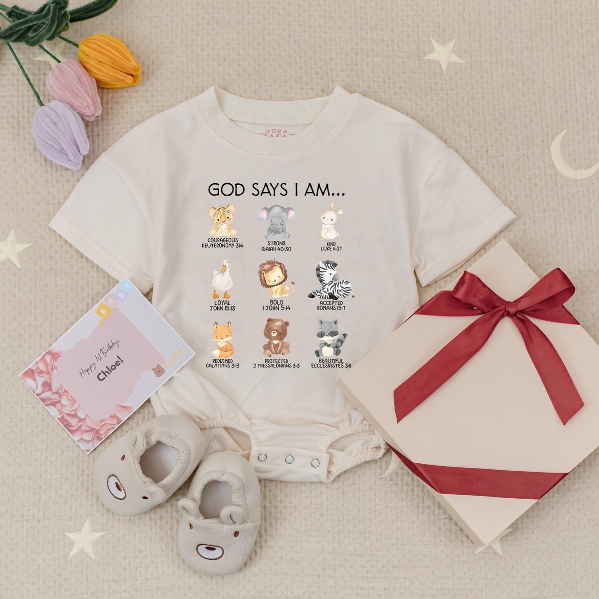 Cute Christian Baby Gift God Says I Am Baby Romper Cute Animal Bible Verses Baby Clothes Religious B
