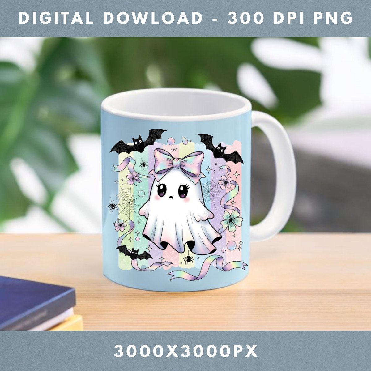 Cute Coquette Ghost PNG Preppy Halloween Shirt Design Iridescent Boo Pink Pumpkin Fall Sublimation W 434