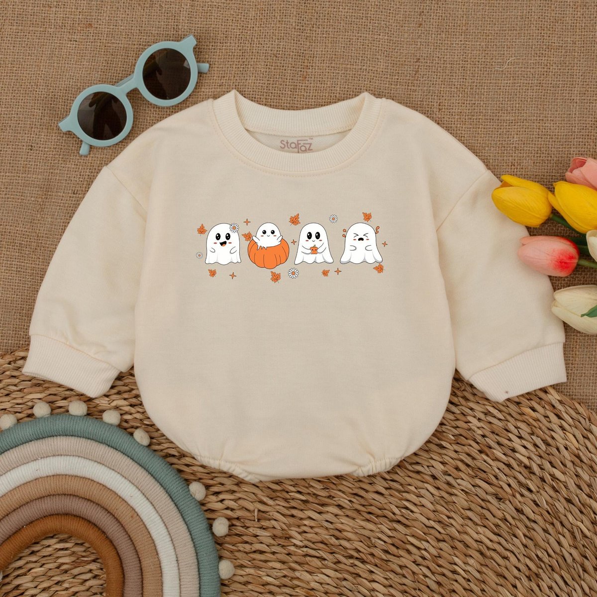 Cute Ghost Romper Halloween Baby Bodysuit Newborn Halloween Costume Fall Baby Clothes Baby Halloween 180