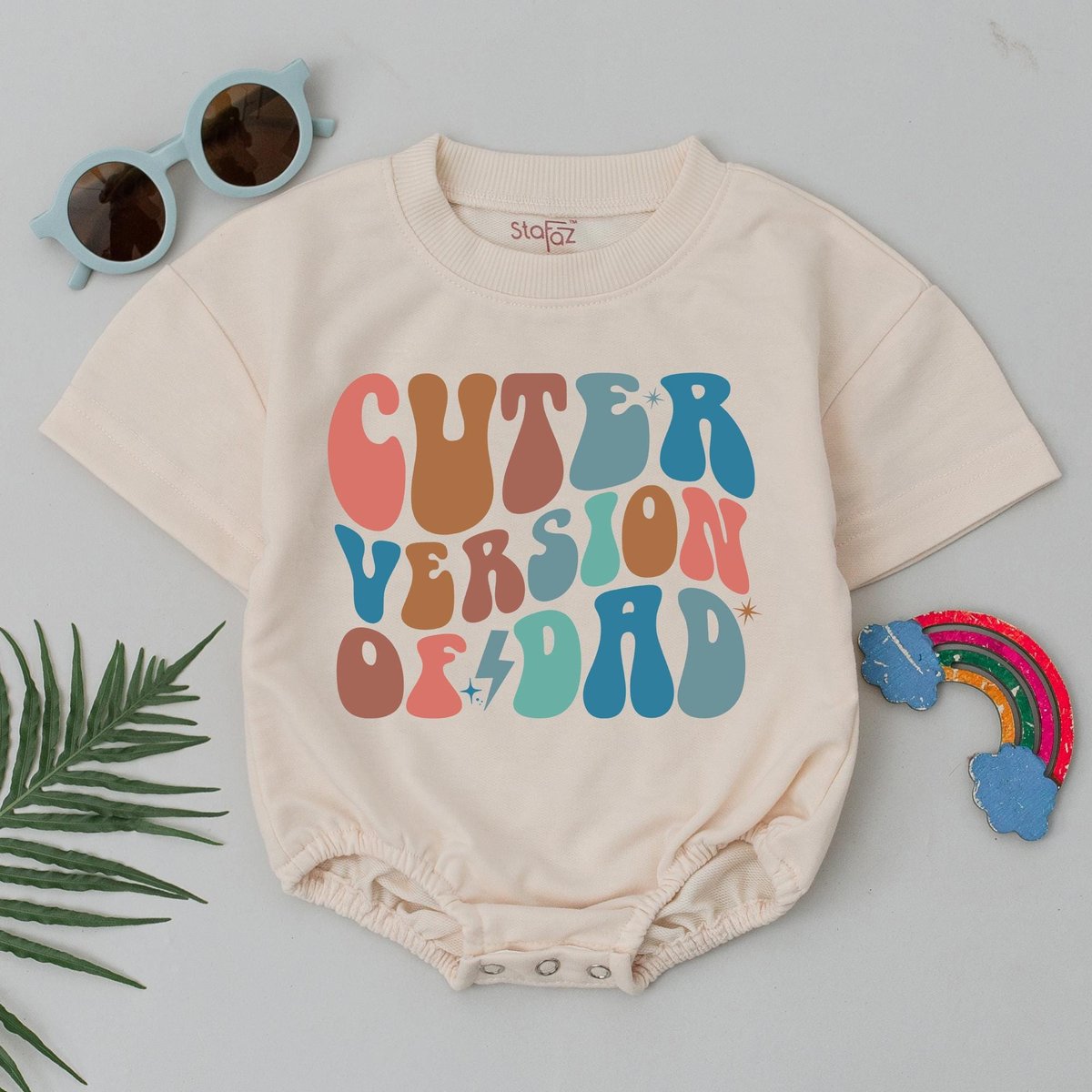 Cuter Version of Dad Romper Retro Wavy Daddy's Girl Bodysuit First Father's Day Gift Baby Shower G