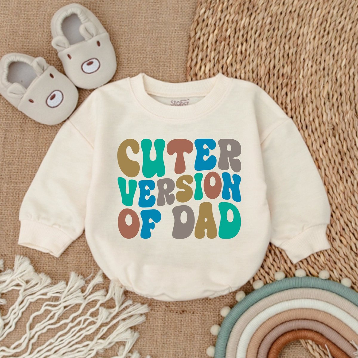 Cuter Version of Daddy Baby Romper  Bubble Romper  Baby Boy Clothes  Father's Day Outfit Baby Romper