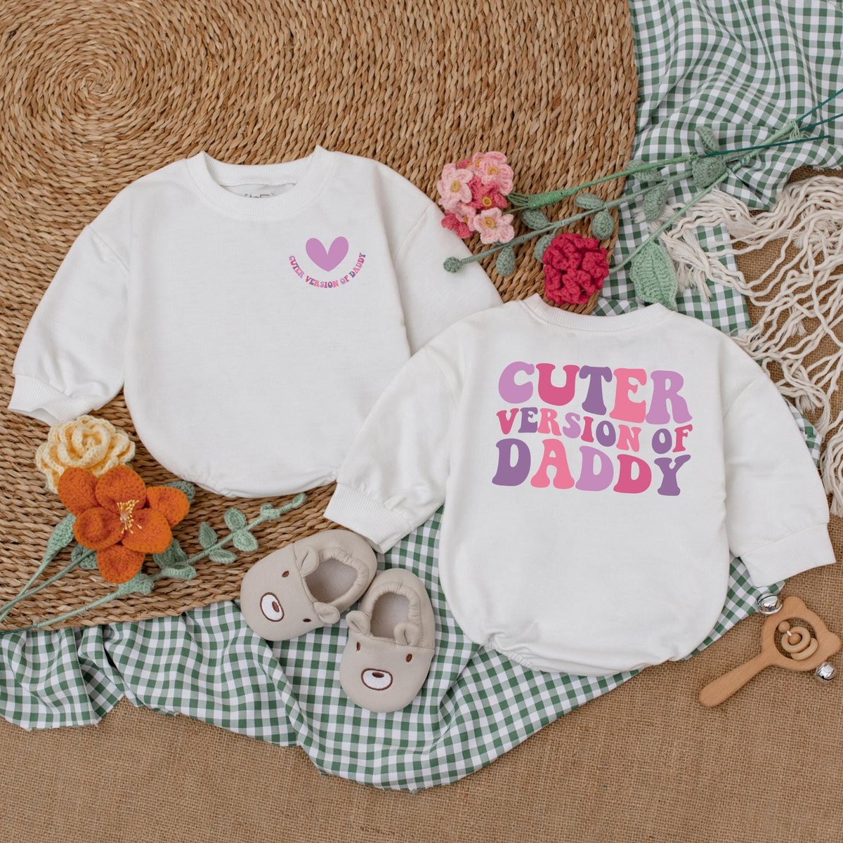 Cuter Version of Daddy Baby Romper Father's Day Baby Bodysuit Daddy and Me Shirts Baby Girl Clothes 186