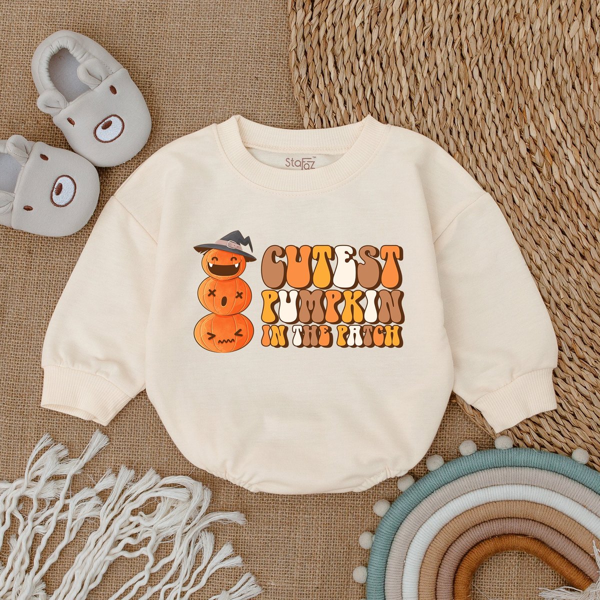 Cutest Pumpkin Baby Romper My First Halloween Baby Clothes Bubble Baby Romper Boy Clothes Halloween
