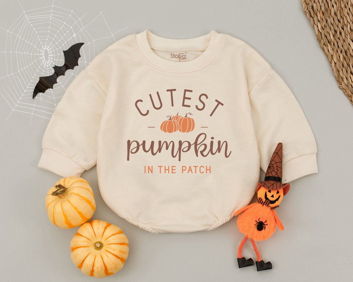 Cutest Pumpkin In The Patch Baby RomperNewborn ThanksgivingFall Baby Clothes First Thanksgiving Todd