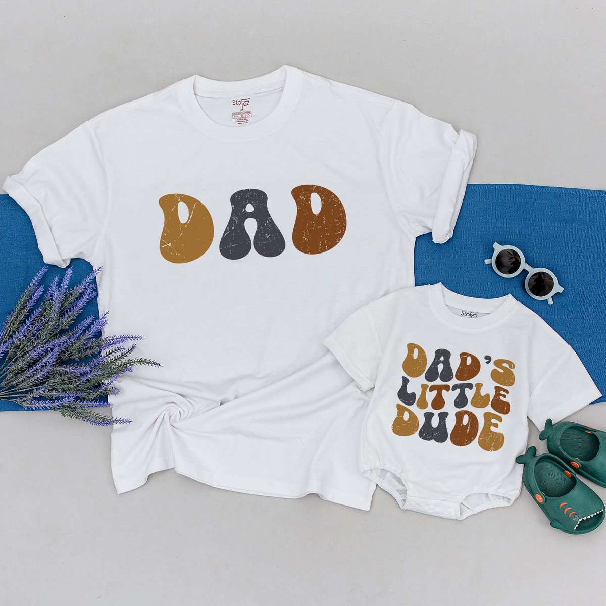 Dad And Dad's Little Dude Matching Shirt Daddy and Baby Shirts Daddy's Boy Shirt Father Son Shirt 171