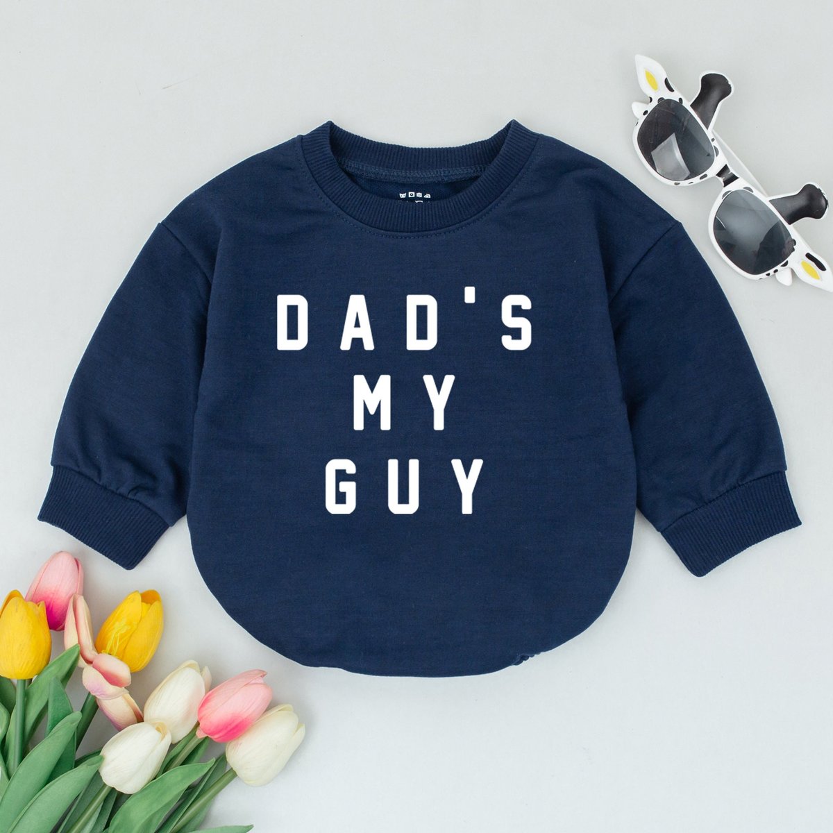 Dad's My Guy Baby Romper Minimalist Bodysuit Father's Day Baby Outfit Vintage Baby Clothes New Dad 171