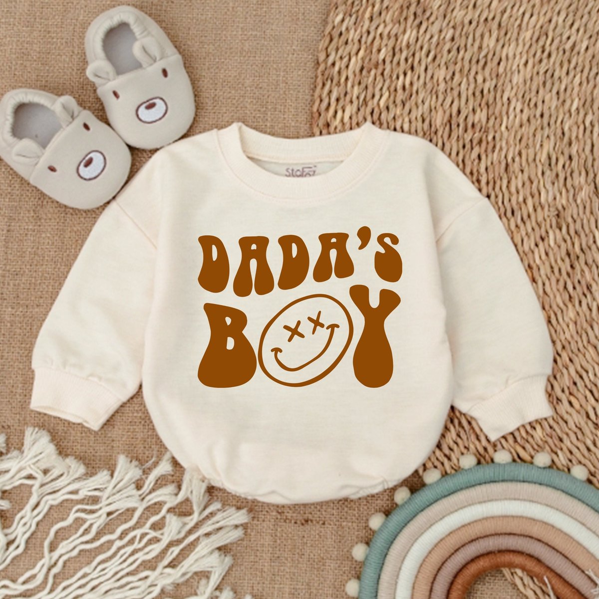 Dada's Boy Romper First Father's Day Outfit Baby Boy Clothes Outfit Father's Day Outfit Dad So