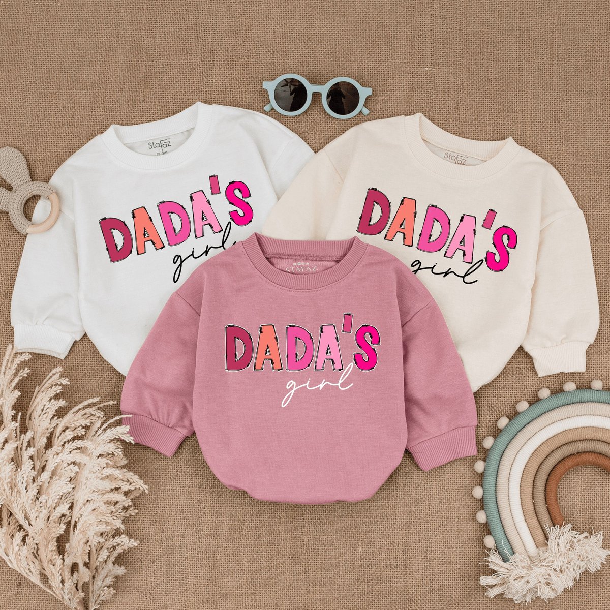Dada's Girl Pink Bubble Romper Newborn Girl Outfit Newborn Outfit Newborn Sweater Baby Romper Baby 168