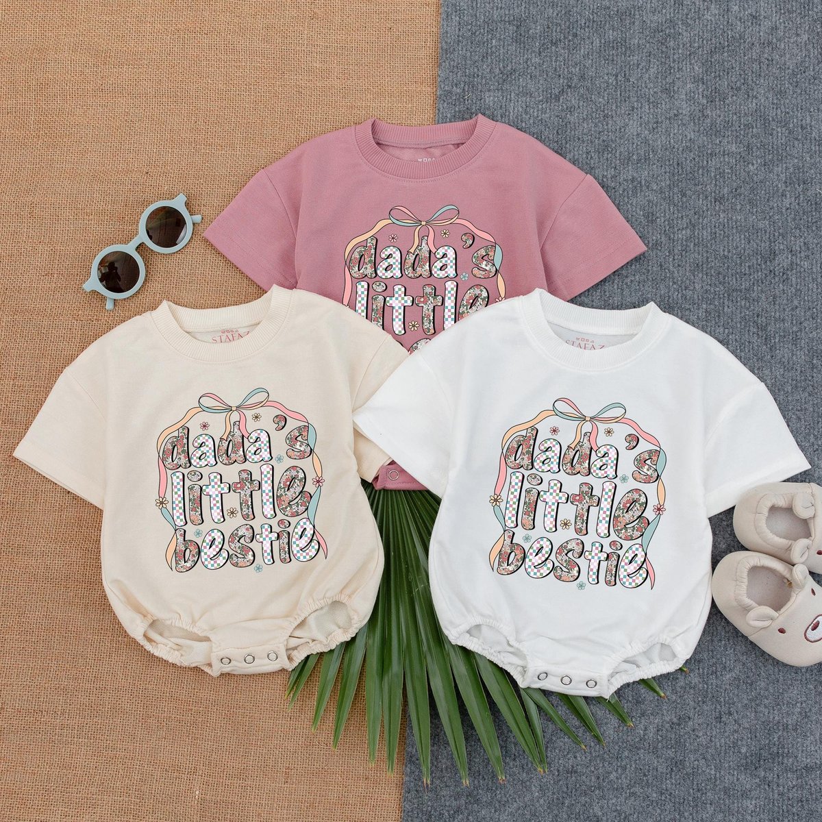 Dada's Little Bestie T shirt Bubble Romper Baby Clothes for Father's Day Father's Day Baby Outfit 190