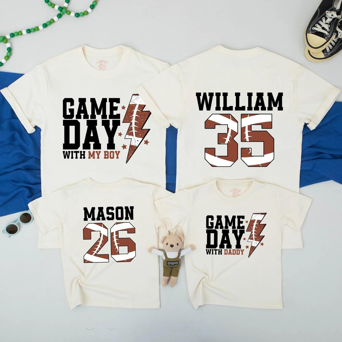 Daddy and Boy Football Matching Shirt Father and Son Gameday Shirts Football Season Football Dad Shi 436