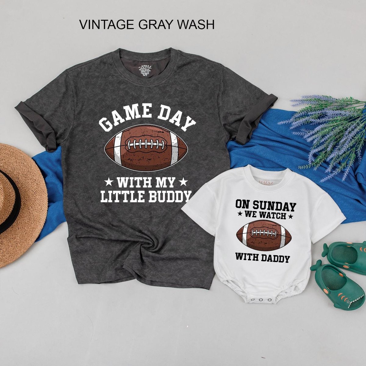 Daddy and Me Football Shirts Father and Son Game day Shirts Football Season Football Dad Shirt Footb 435