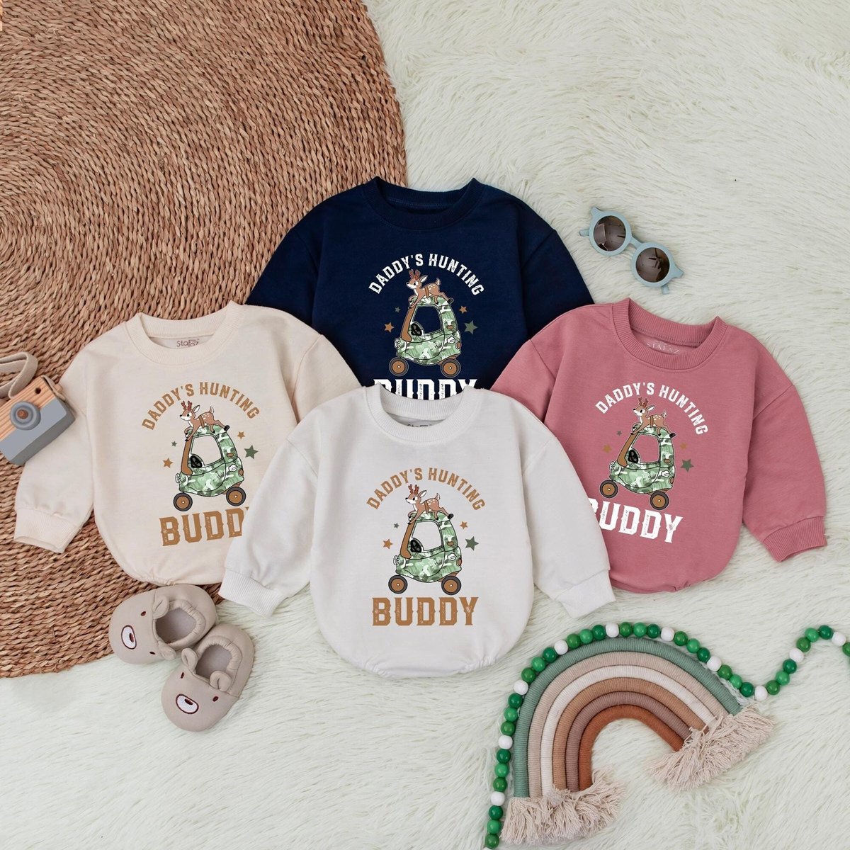 Daddy Hunting Buddy Baby Romper Boy Buck Hunting Buddy Bodysuit Hunting Boy Baby Bodysuit Baby Boy C 189