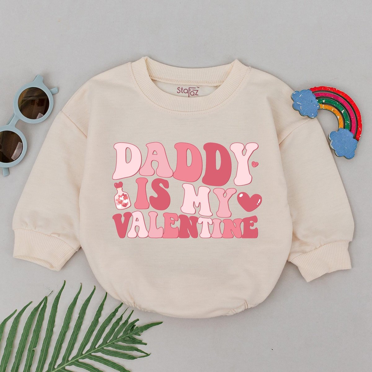 Daddy Is My Valentine Romper 1st Valentines Day Outfit Valentines Day Baby Girl Outfit Valentine Day
