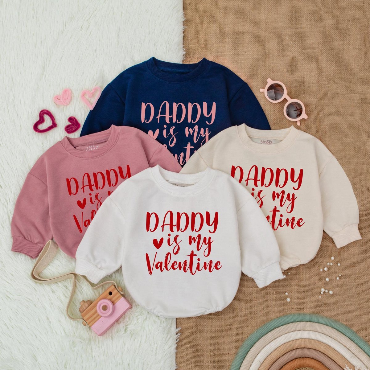 Daddy Is My Valentine Valentine's Baby Bubble Romper First Valentines Baby Outfit Valentines Day Sh 182