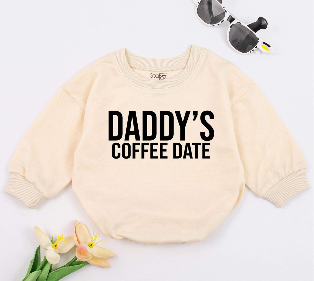 Daddy's Coffee Date Baby Romper Daddy's Girl Romper Daddy Daughter Baby Clothes Father's Day Gift 151