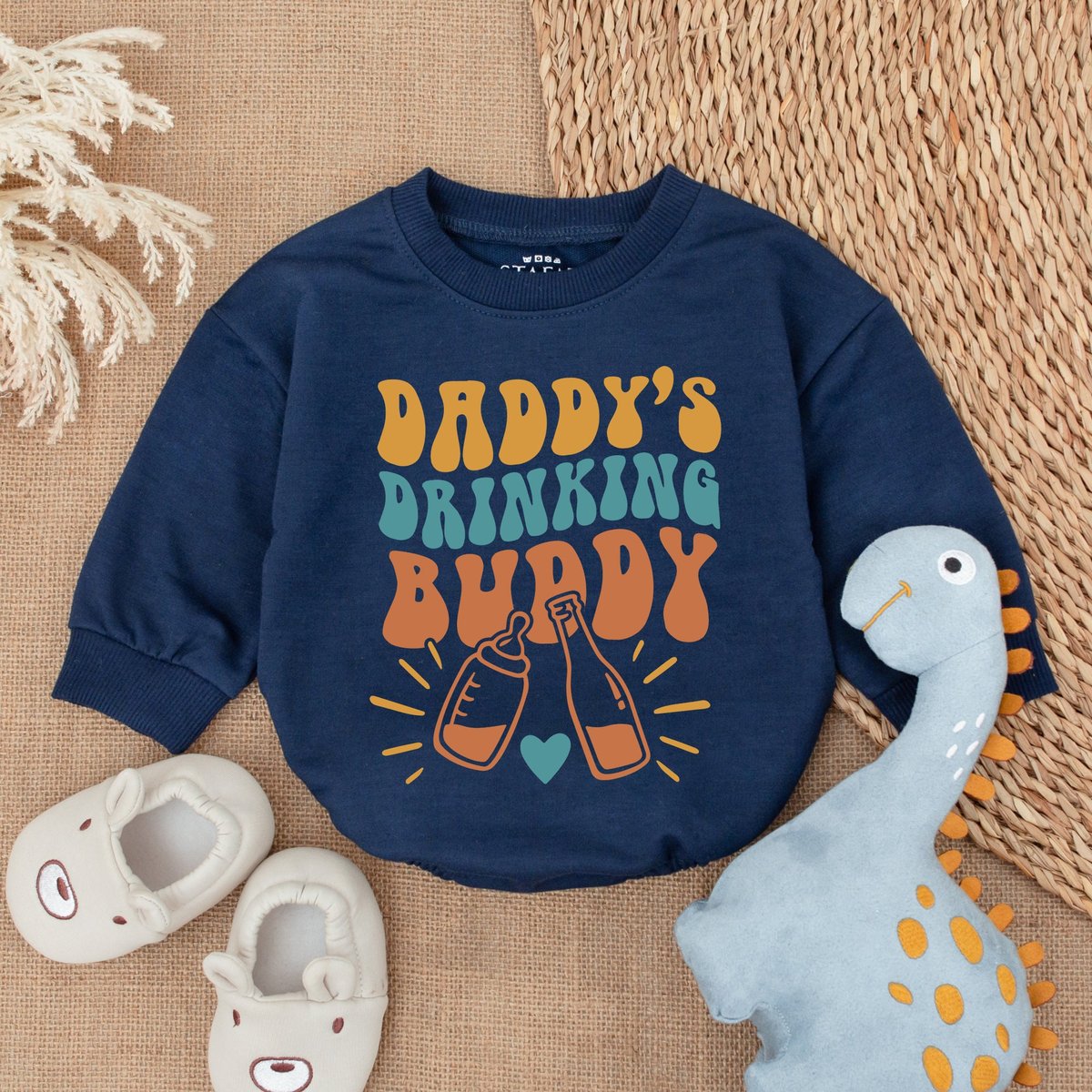 Daddy's Drinking Buddy for Baby Announcement Gift for Fathers Day Funny Baby Shower Gift for Daddy