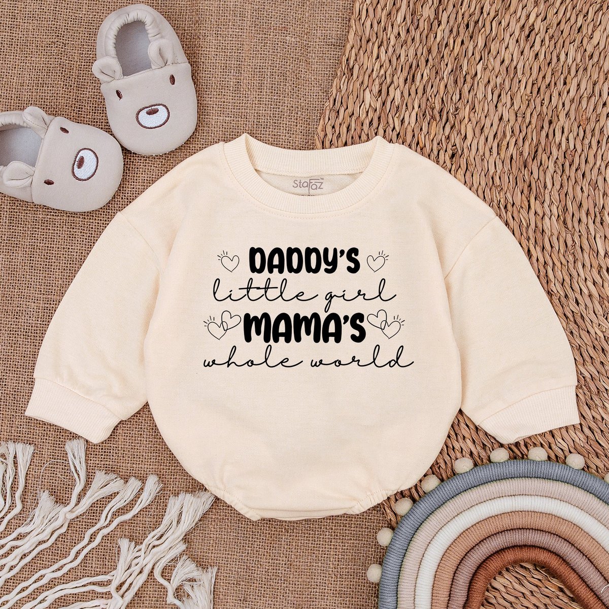 Daddy's Girl Mommy's Whole World Romper Mother's Day Outfit Mother's Day Outfit Baby Romper