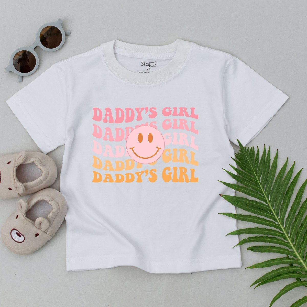 Daddy's Girl T-Shirt Wavy Daddy's Girl Toddler Daddy Baby Outfits Father's Day Gift Baby Shower G