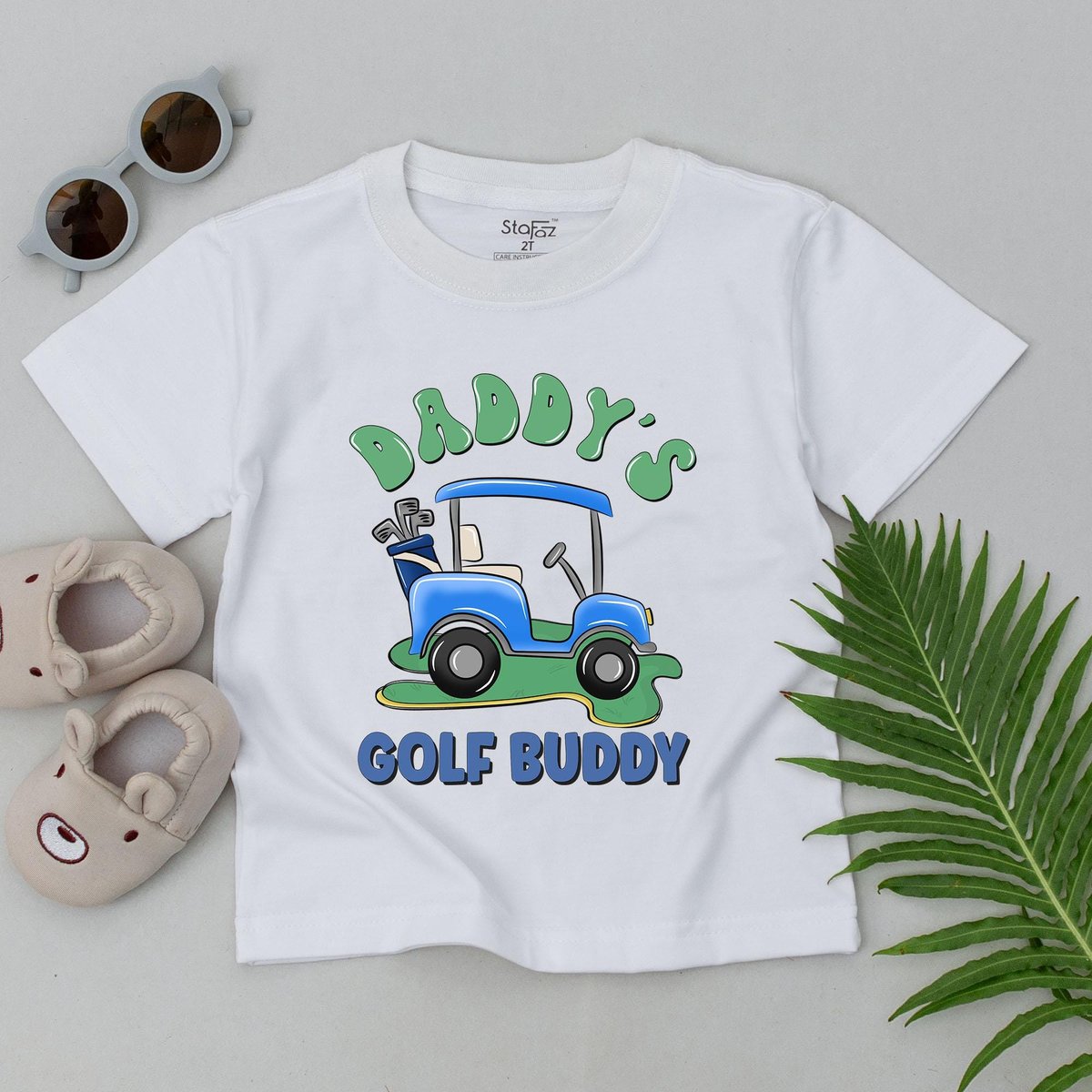 Daddy's Golf Buddy T-Shirt Retro Future Golfer Buddy Toddler Baby Announcement Baby Boy Golf Outfit