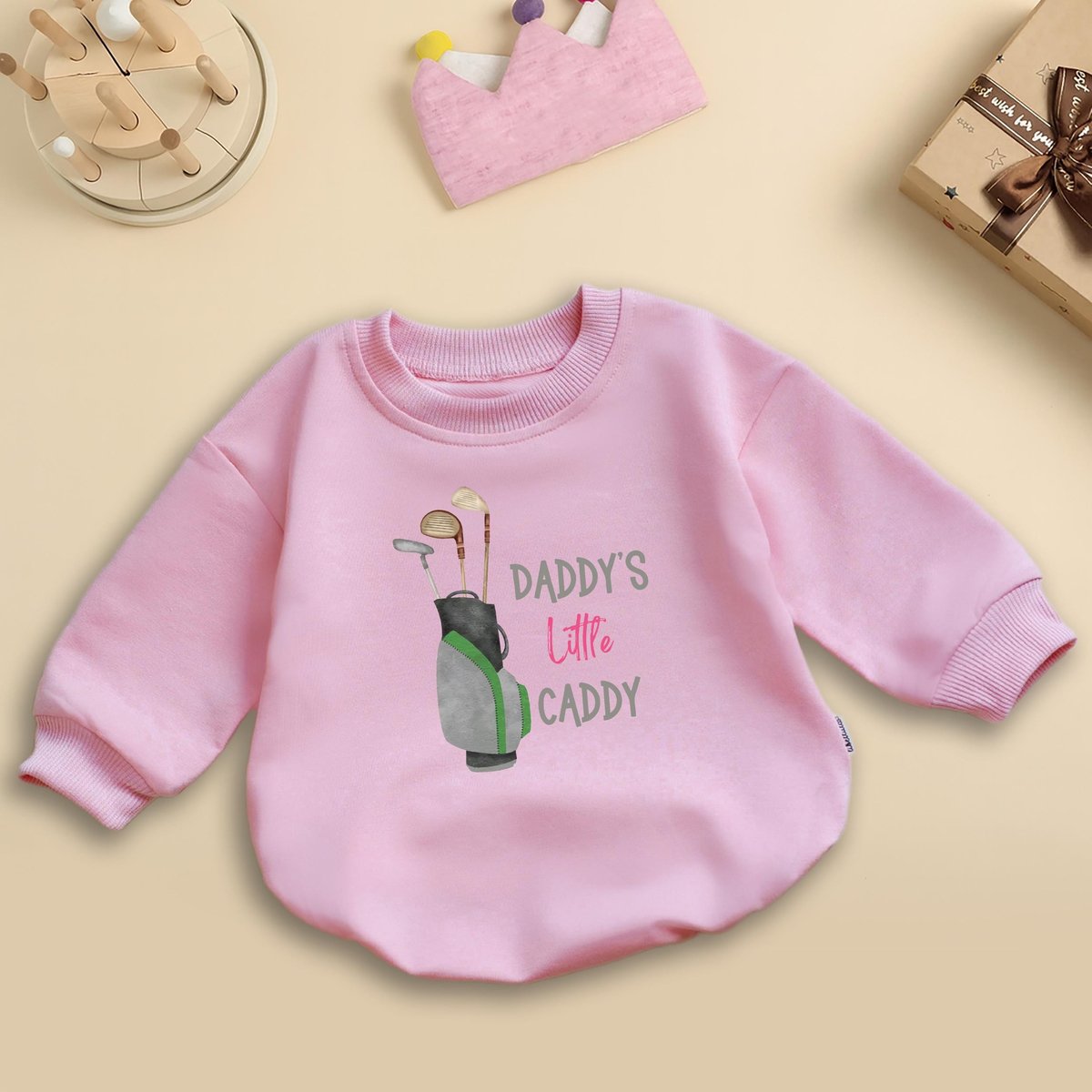 Daddy's Little Caddy Romper Golfing Baby Bodysuit Daddy's Golfing Buddy Cute Father's Day Clothes 436