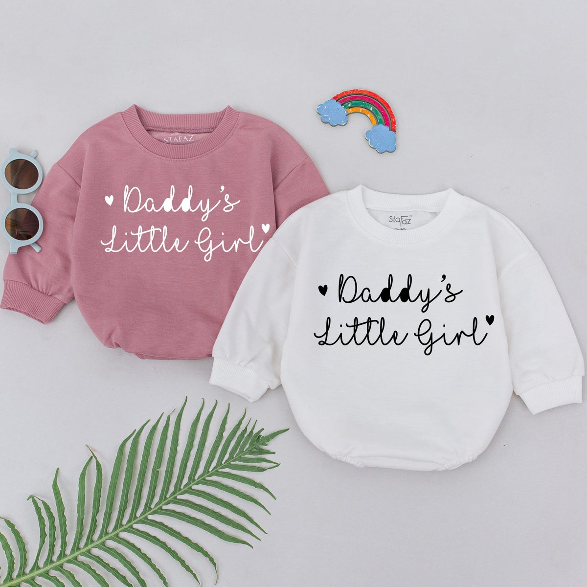 Daddy's Little Girl Romper Daddy's Girl Romper Daddy Baby Outfits Father's Day Gift For Daughter