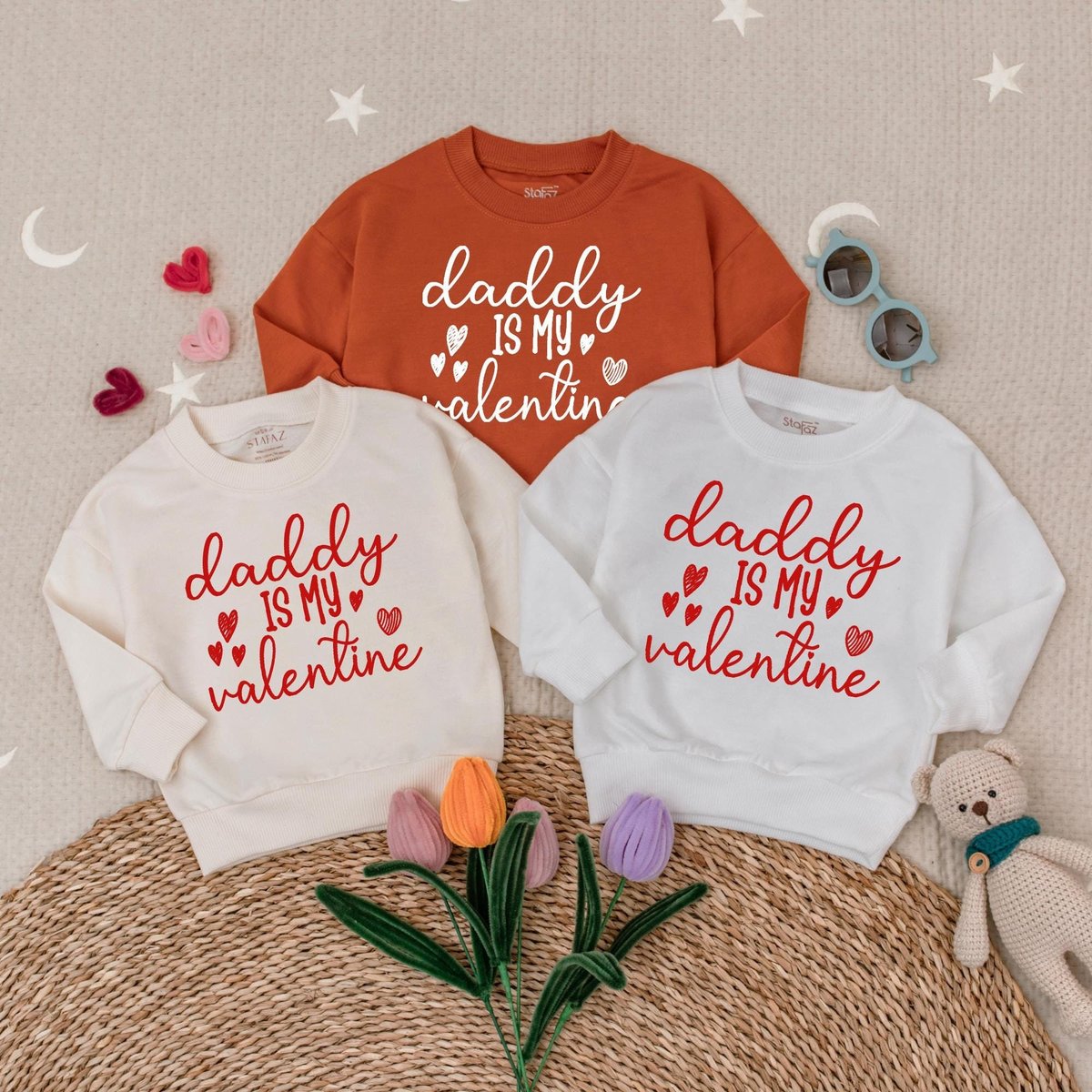 Daddy's Valentine Toddler Sweatshirt Valentine Toddler Clothes Baby Clothes Valentine Kid Outfit Clothing