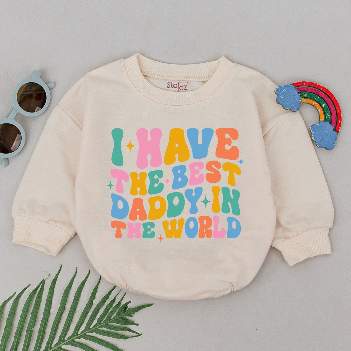 Daddy's Girl Baby Romper Wavy Daddy's Girl Romper Daddy Baby Outfits Father's Day Gift For Daught