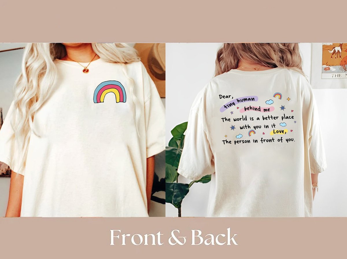 Dear Tiny Humans Behind Me Teacher T shirt Inspirational Teacher Gift Teacher AppreciationAesthetic