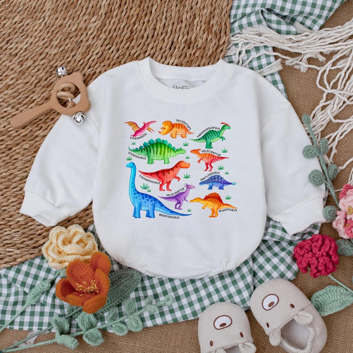 Dinosaur Baby Bodysuit Baby Dino Romper Birthday Boy Shirt Dinosaur Baby Gift Cute Baby Clothes Dino 189