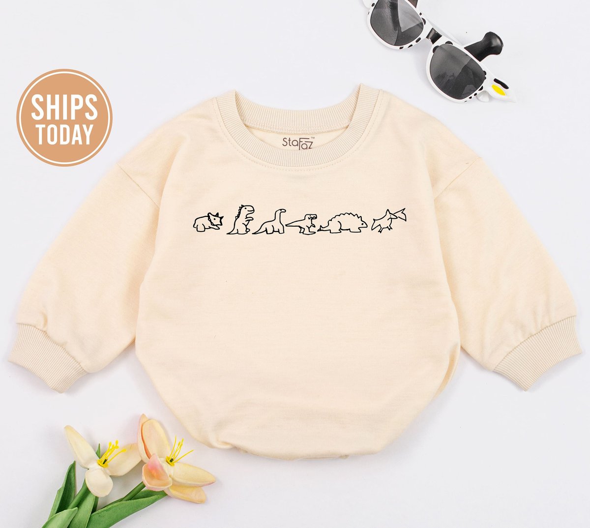 Dinosaur Baby Romper Oversized Dinosaur Bubble Baby Sweater Universal Studios Universal Outift Baby 149