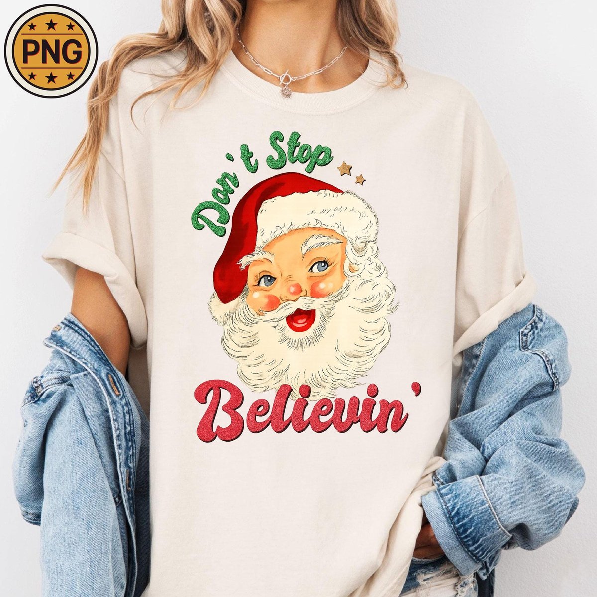 Dont Stop Believing Png Merry Christmas Png Retro Christmas Png Xmas Gift Png Santa Claus Png Happy 436