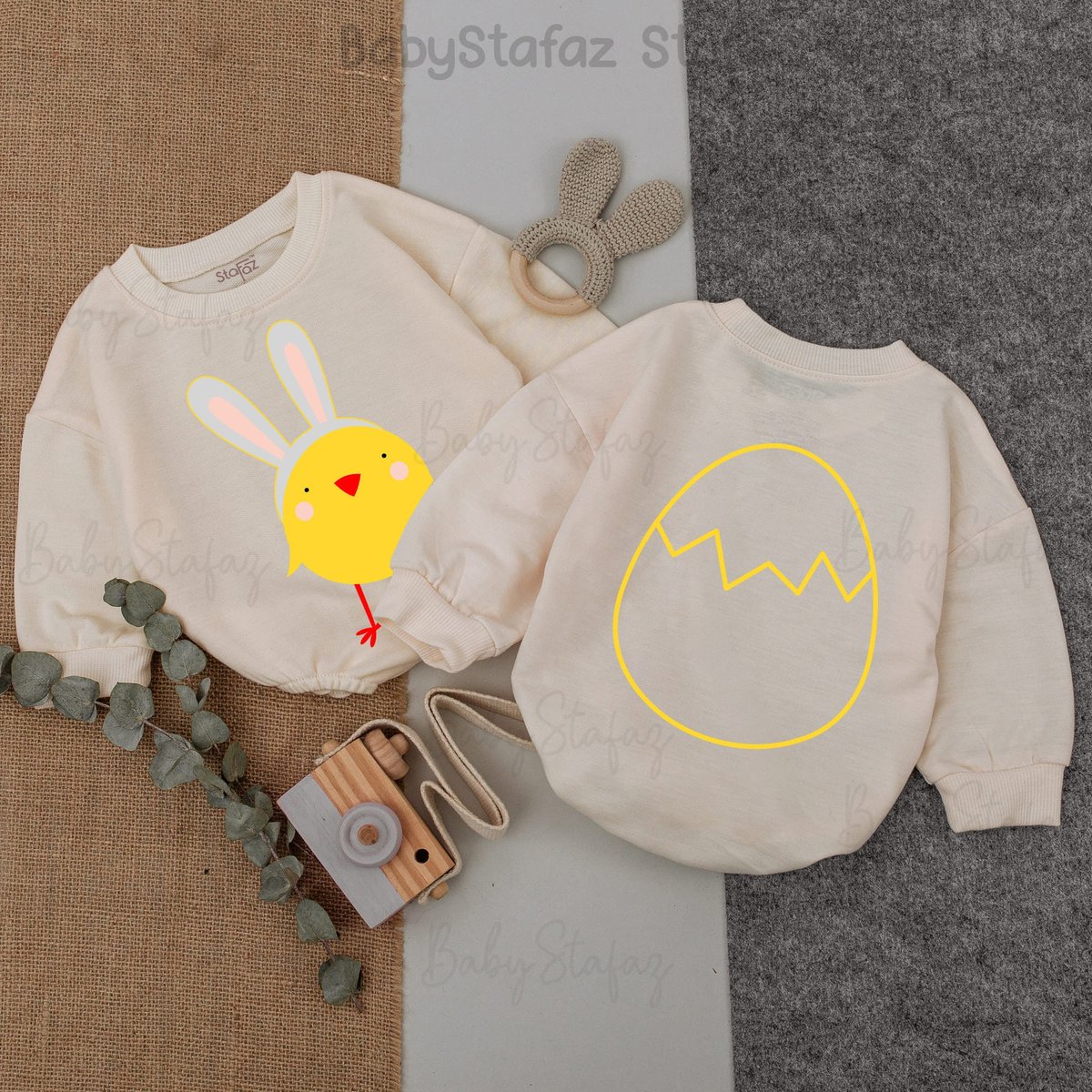 Easter Baby Romper Baby Easter Outfit Easter Chick Sleepsuit Easter Day Baby Gift Easter Chick Baby 166