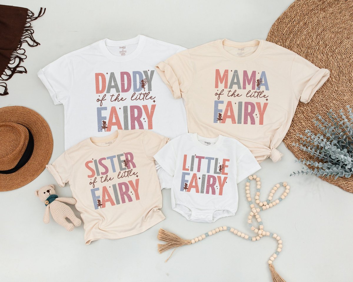 Fairy Birthday Matching Family Shirts Fairy Theme Birthday Outfit Mommy and Me Tees Custom Family Bi 164