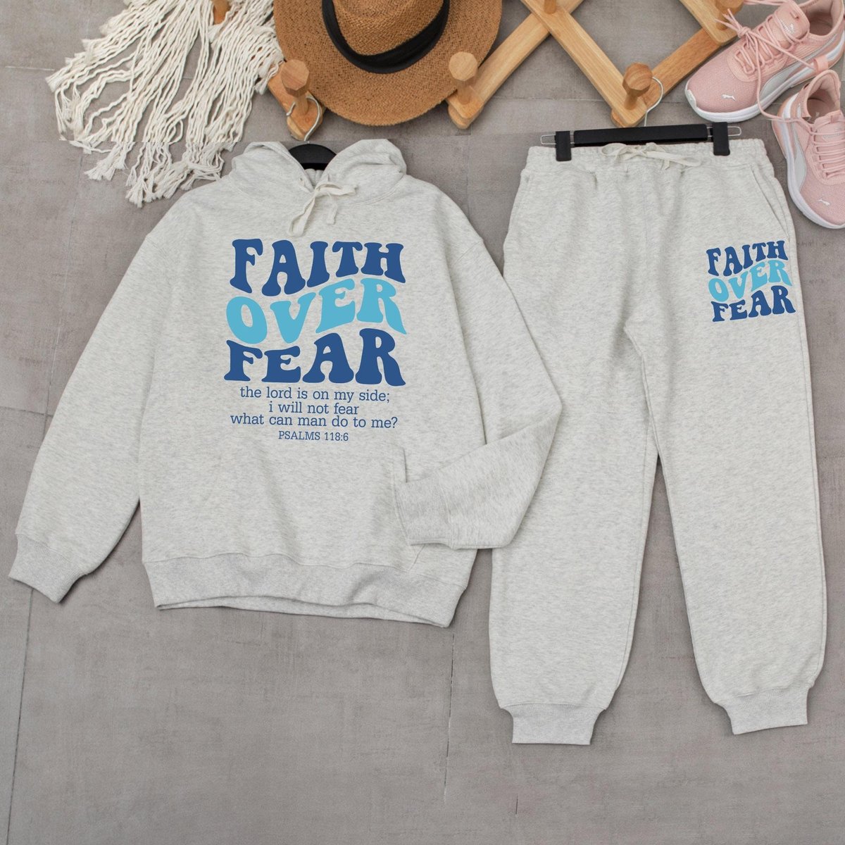 Faith Over Fear Christian Hoodie Bible Verse Aesthetic Christian Sweatshirts Jesus Hoodie Sweatshirt 186