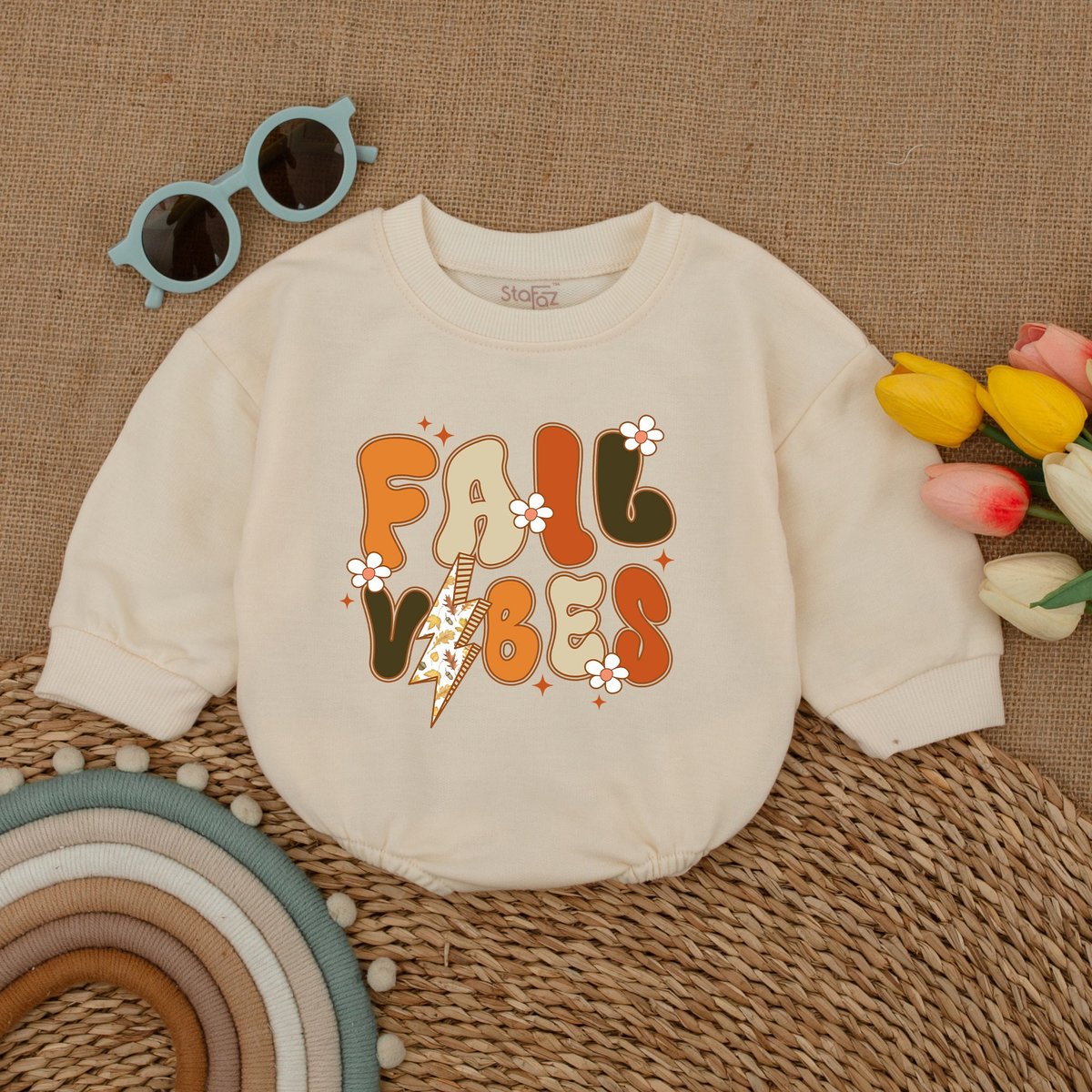 Fall Vibes Baby Romper Thanksgiving Baby Bodysuit Pumpkin Season Baby Clothes Fall Baby Outfit Autum 175