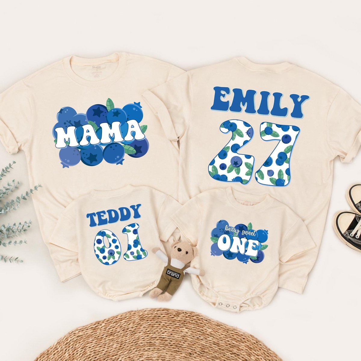Family Blueberry First Birthday Shirts Matching Berry Sweet One T Shirts 1st Birthday Strawberry Cus 437