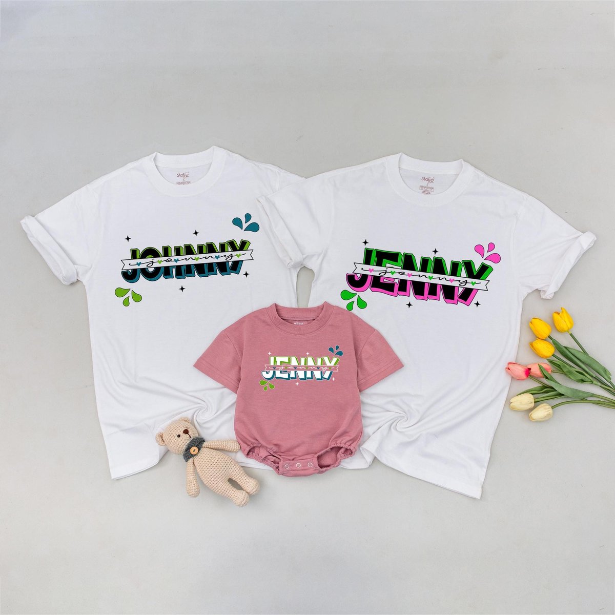 Family Custom Name Shirts Family t shirts Matching Shirts Personalized Shirts Family Outfits Floral 176