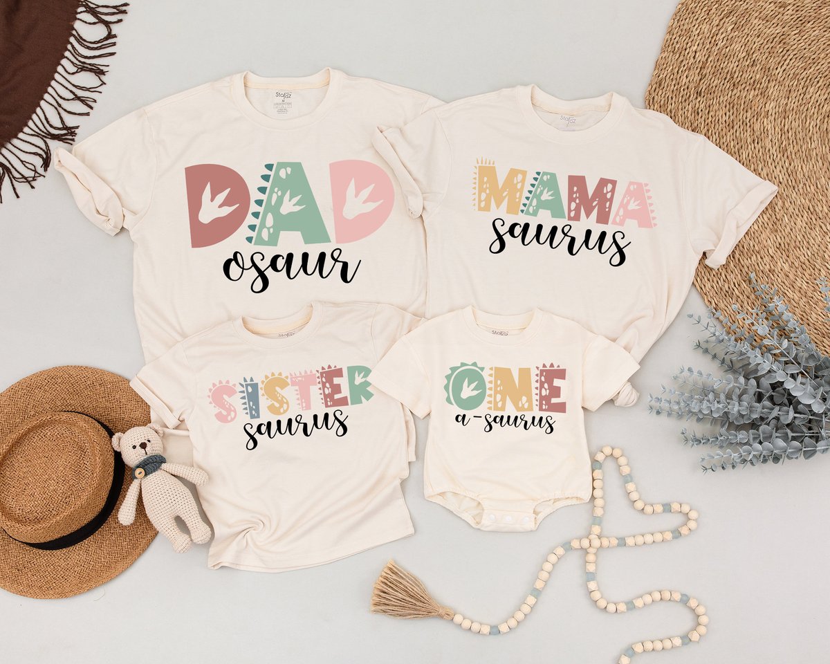 Family Dinosaur Birthday Shirts One A Saurus 1st Birthday Outfit Matching Dino Birthday Shirt Mommy 172