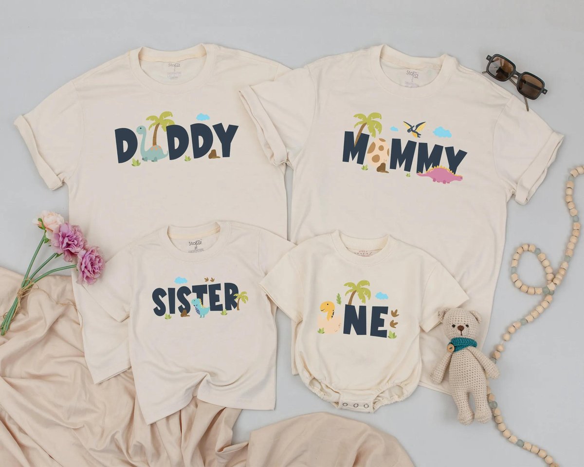 Family Dinosaur Birthday Shirts Matching Dino Outfits Birthday Boy Shirt Dinosaur Party Tee Mommy an 432