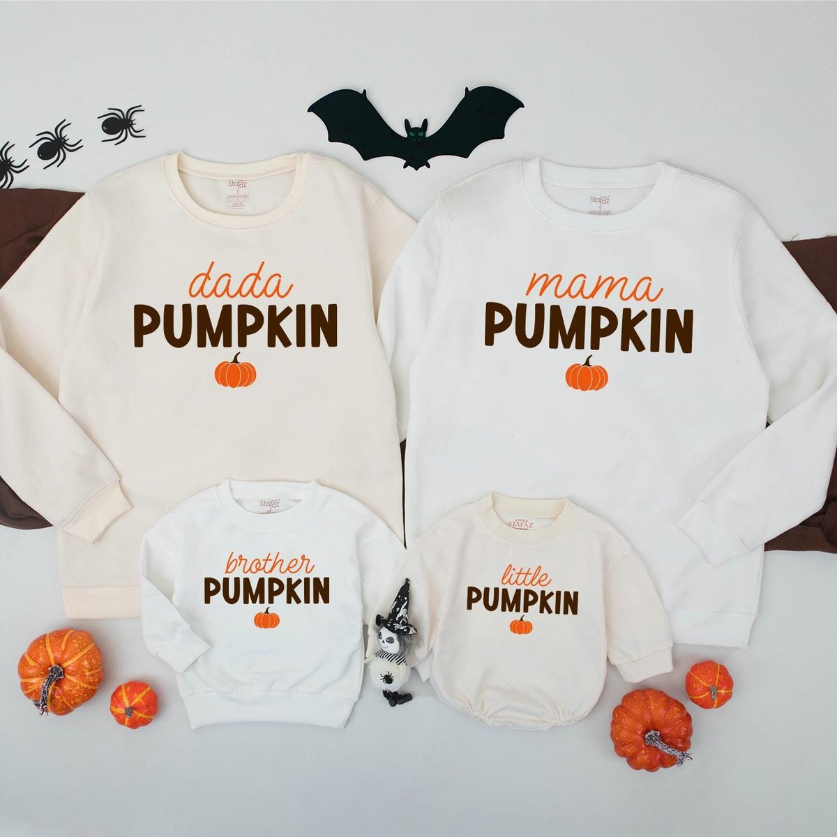 Family Pumpkin Matching Sweatshirts Fall Mommy and Me Outfits Mama Baby Pumpkin Shirts Autumn Family 436