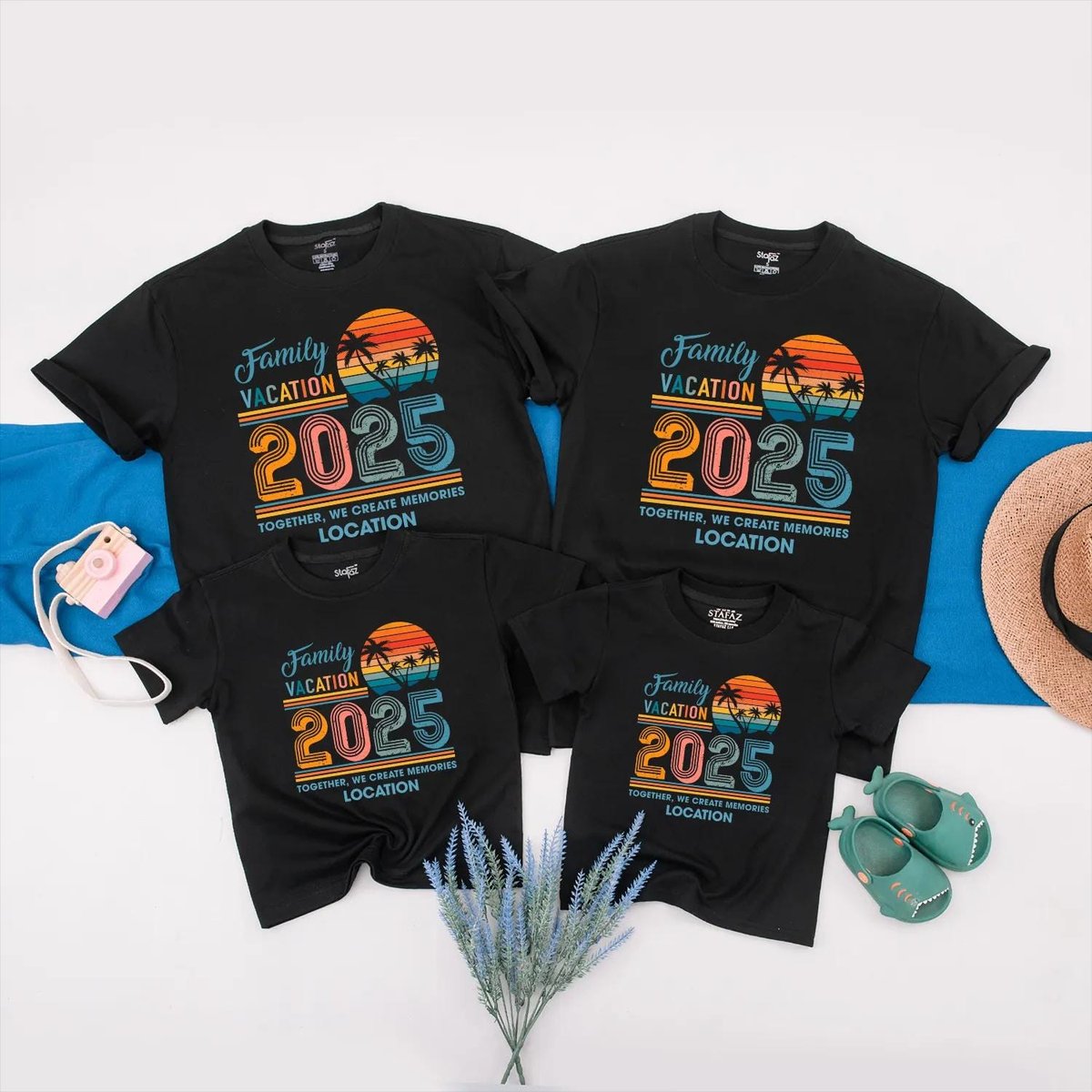 Family Vacation 2025 Matching Shirts Creating Memories Together Clothes Custom Location Trip Outfits 432