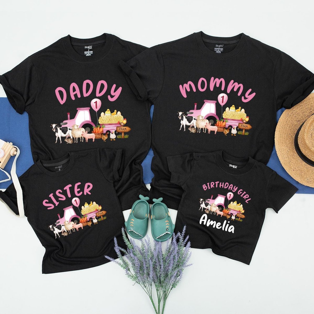 Farm Theme First Birthday Shirts Family Matching Barn Birthday T Shirt Cow 1st Birthday Tee Barn The 184