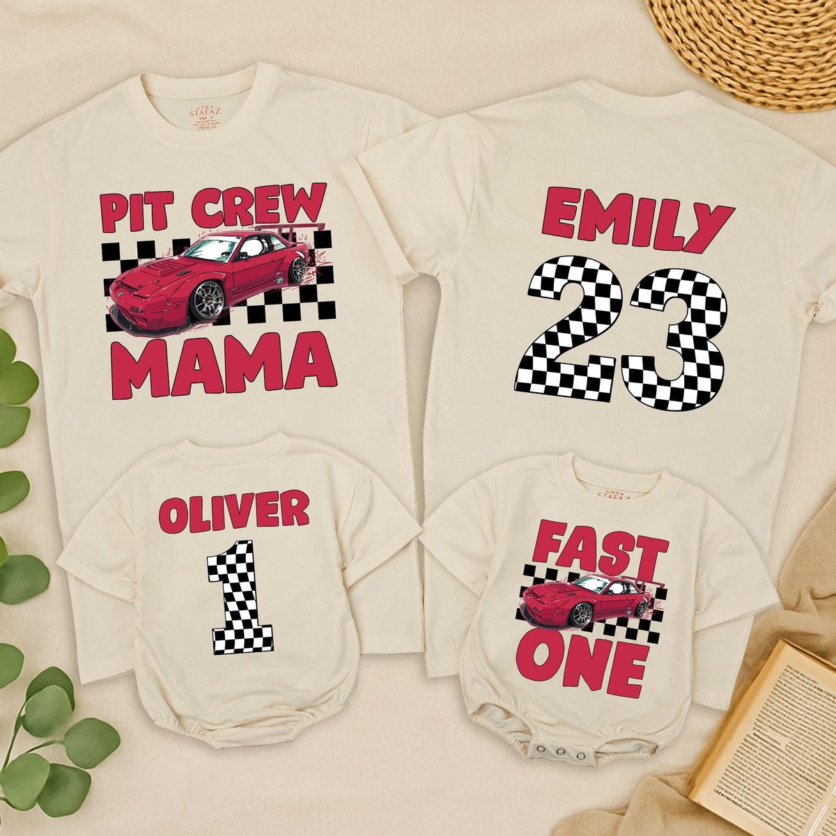 Fast One Pit Crew Birthday Shirt Car Race Birthday Tee Birthday Boy Shirt Family First Birthday Part 434