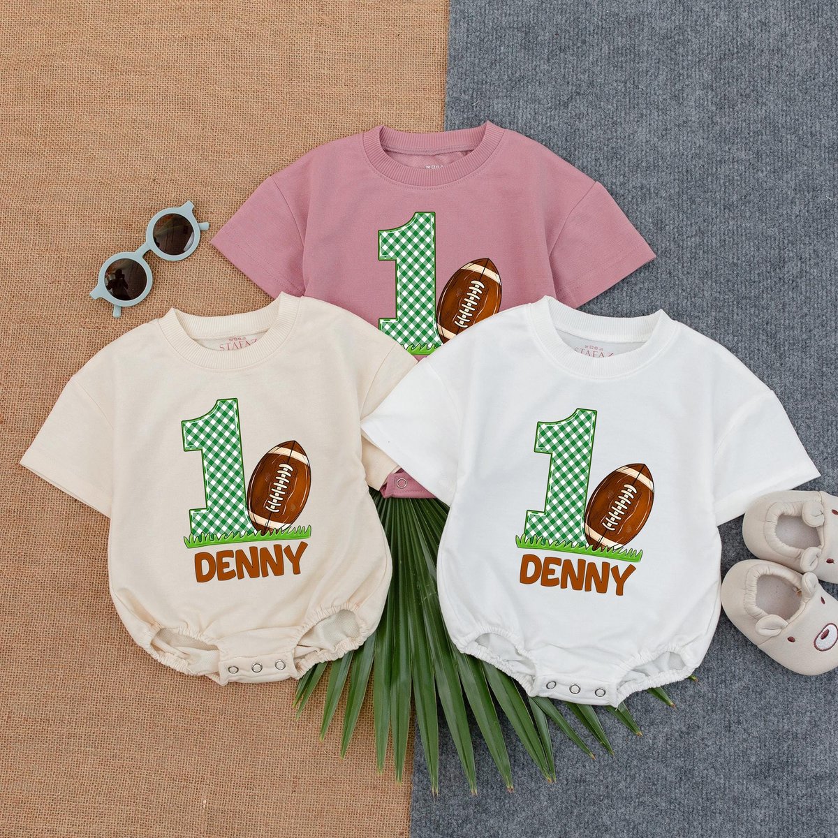 First Birthday Baby Bodysuit Football Baby Clothes T Shirt Bubble Romper Newborn Clothes Cute Baby G 187