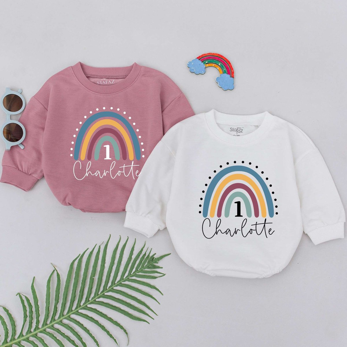 First Birthday Rainbow Romper Birthday Baby Romper Birthday Theme Party Outfit 1st Birthday Baby Bod