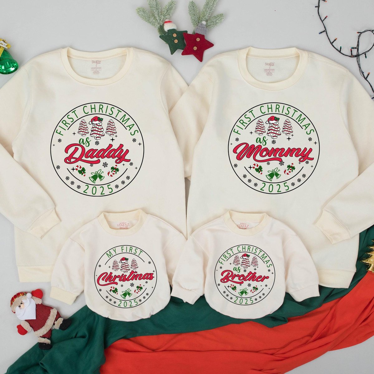 First Christmas of Family Sweatshirt First Christmas As Mommy My First Christmas kids sweatshirt 1st 436